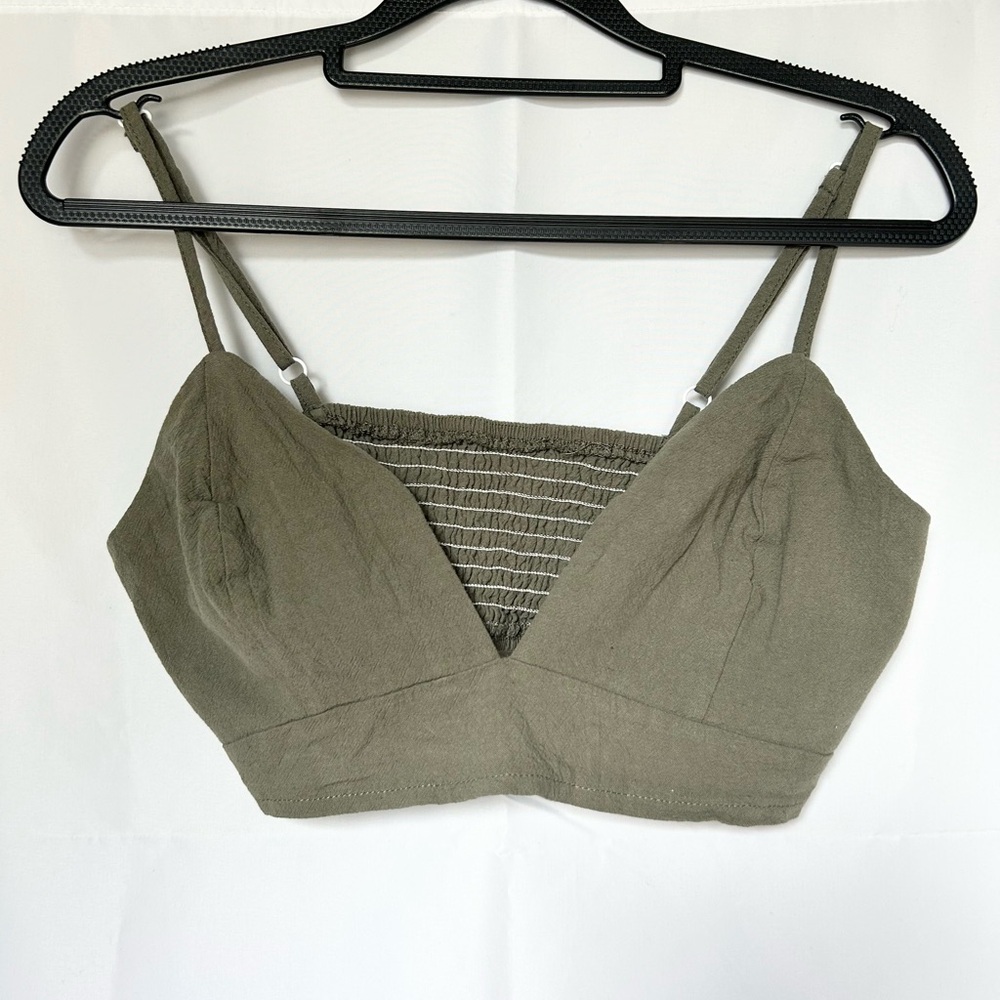 SHEIN Olive Green Textured Top